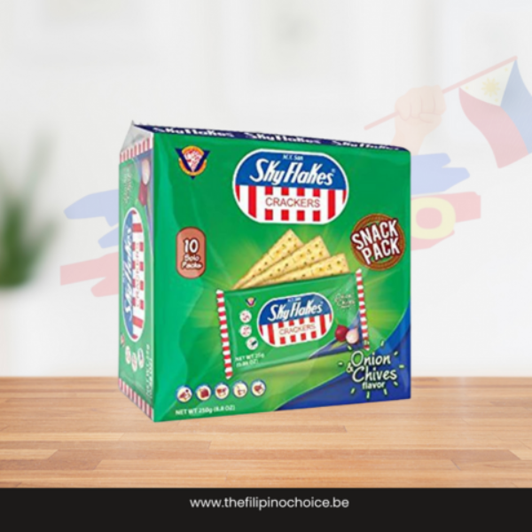 M.Y.SAN SkyFlakes Crackers – Onion Chives Flavor (Snack Pack – 10 packs)